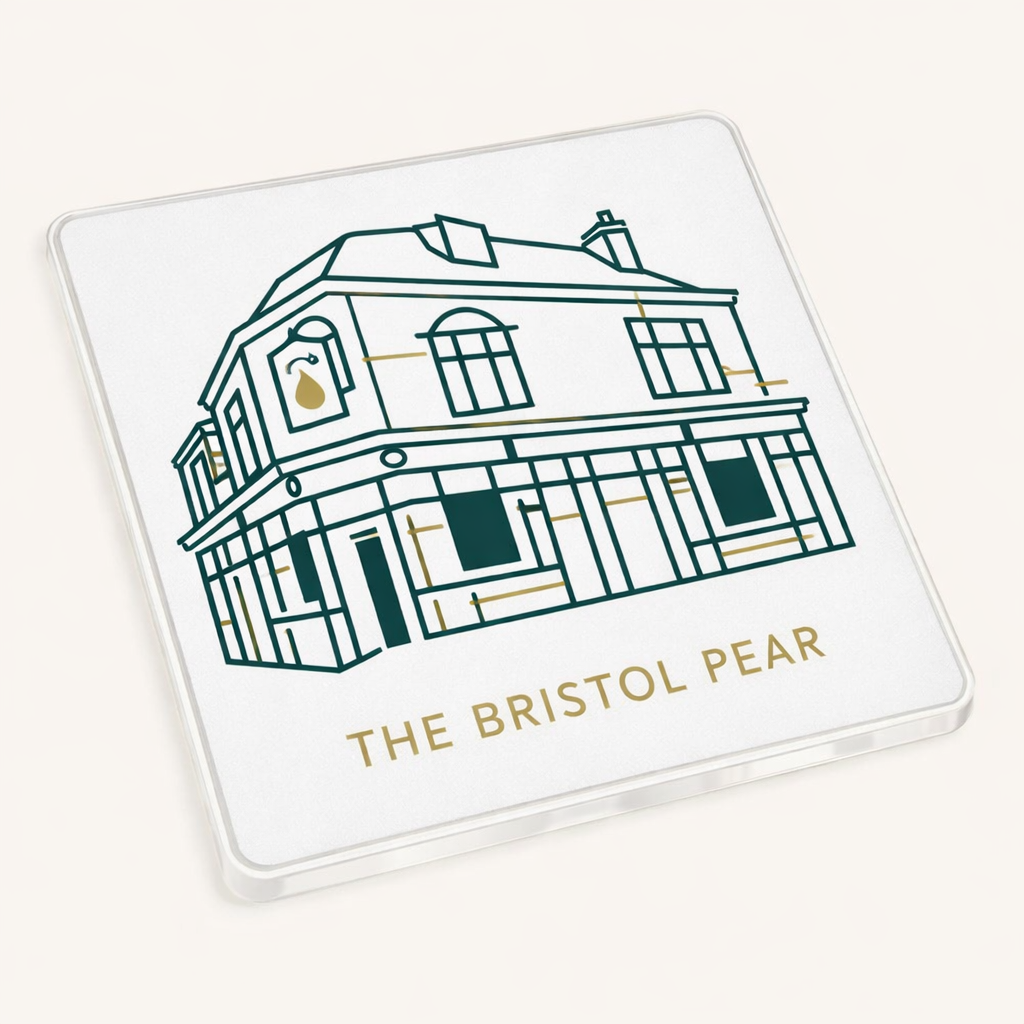 Selly Oak - Coaster - Geometric Lines - The Bristol Pear Pub