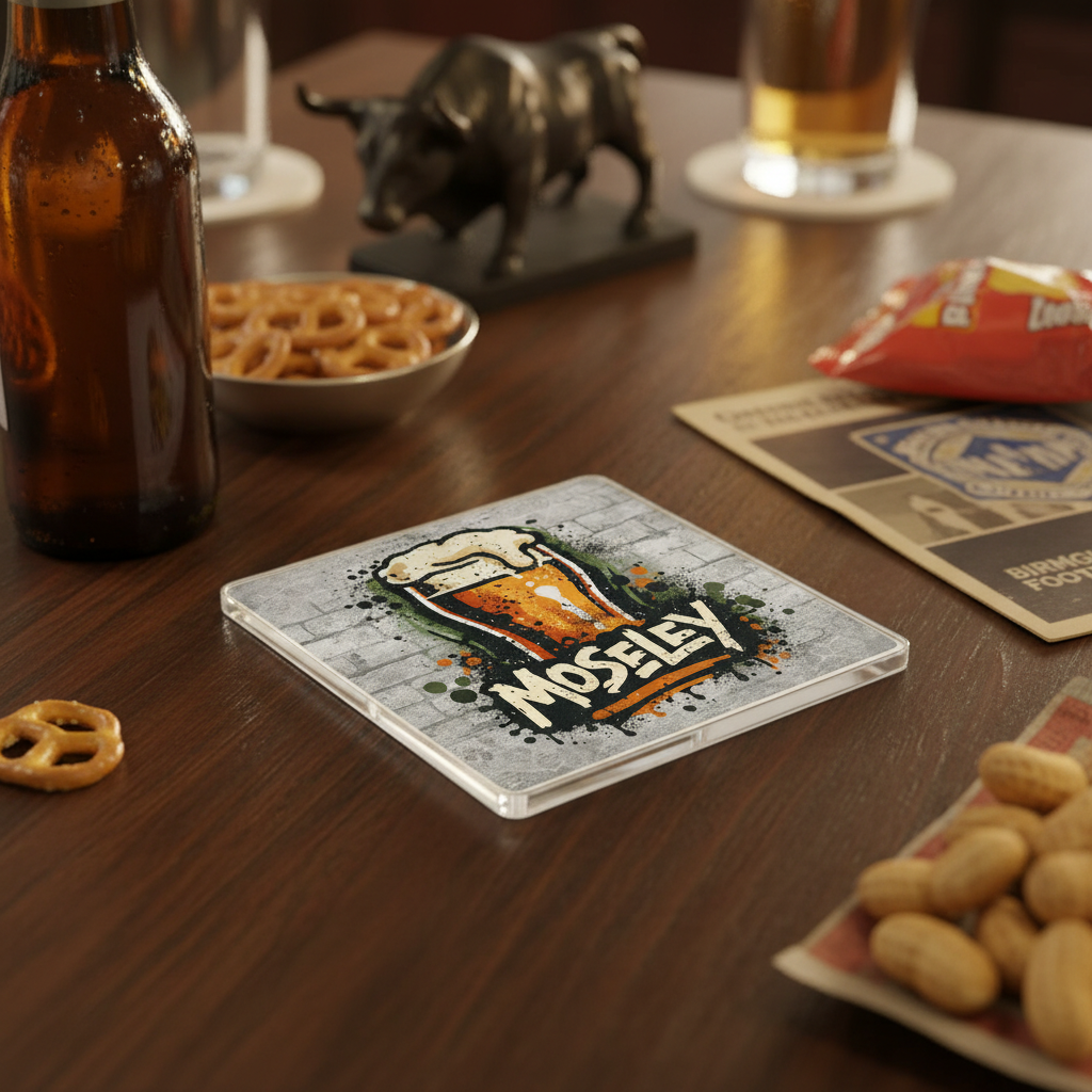 Moseley - Coaster - Urban Street Art - Beer Glass