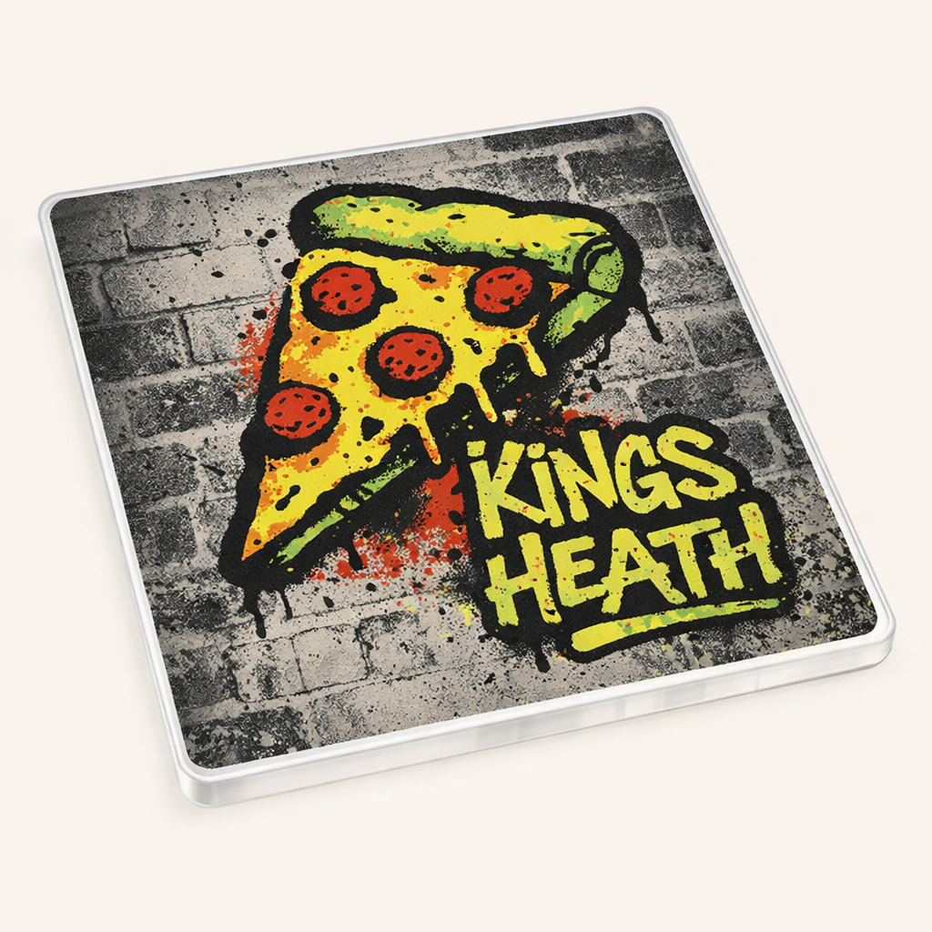 Kings Heath - Coaster - Urban Street Art - Pizza Slice