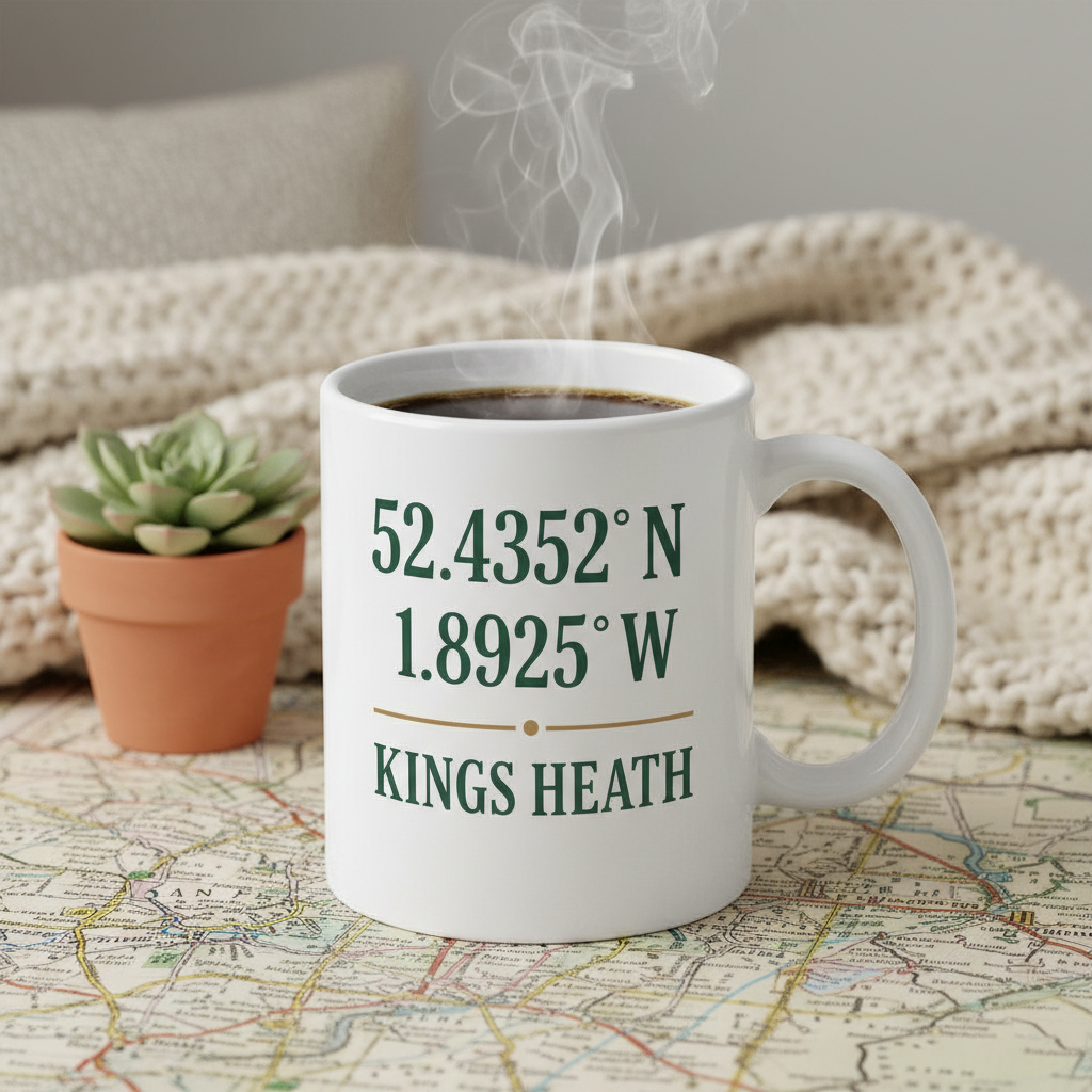 Kings Heath - Mug - Minimalist Coordinates Design
