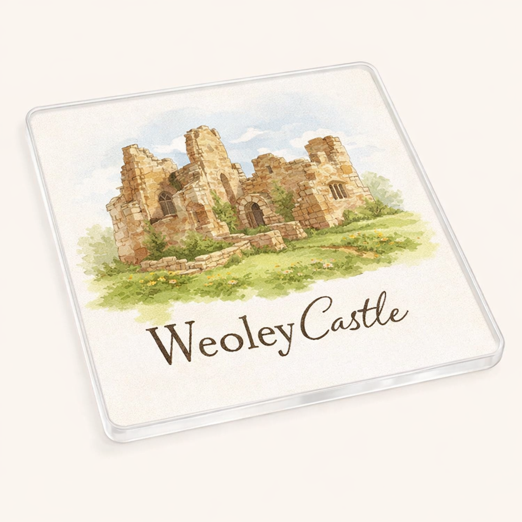 Weoley Castle - Coaster - Soft Watercolours - Castle