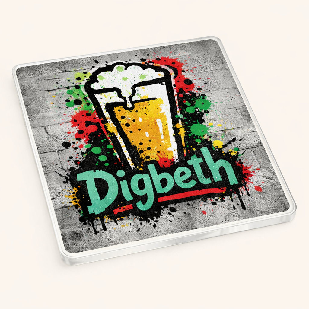 Digbeth - Coaster - Urban Street Art - Beer Glass