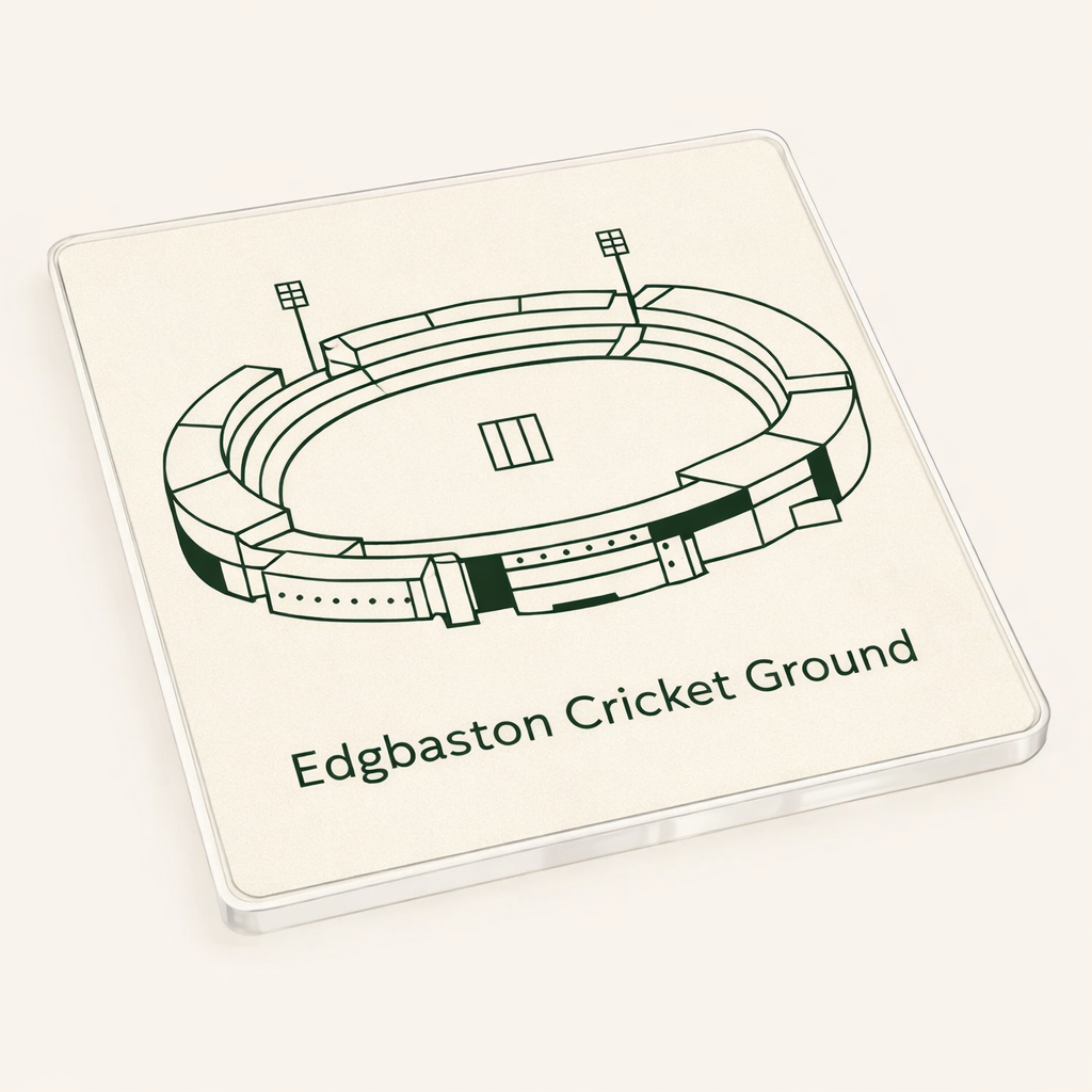 Edgbaston - Coaster - Geometric Lines - Edgbaston Cricket Ground