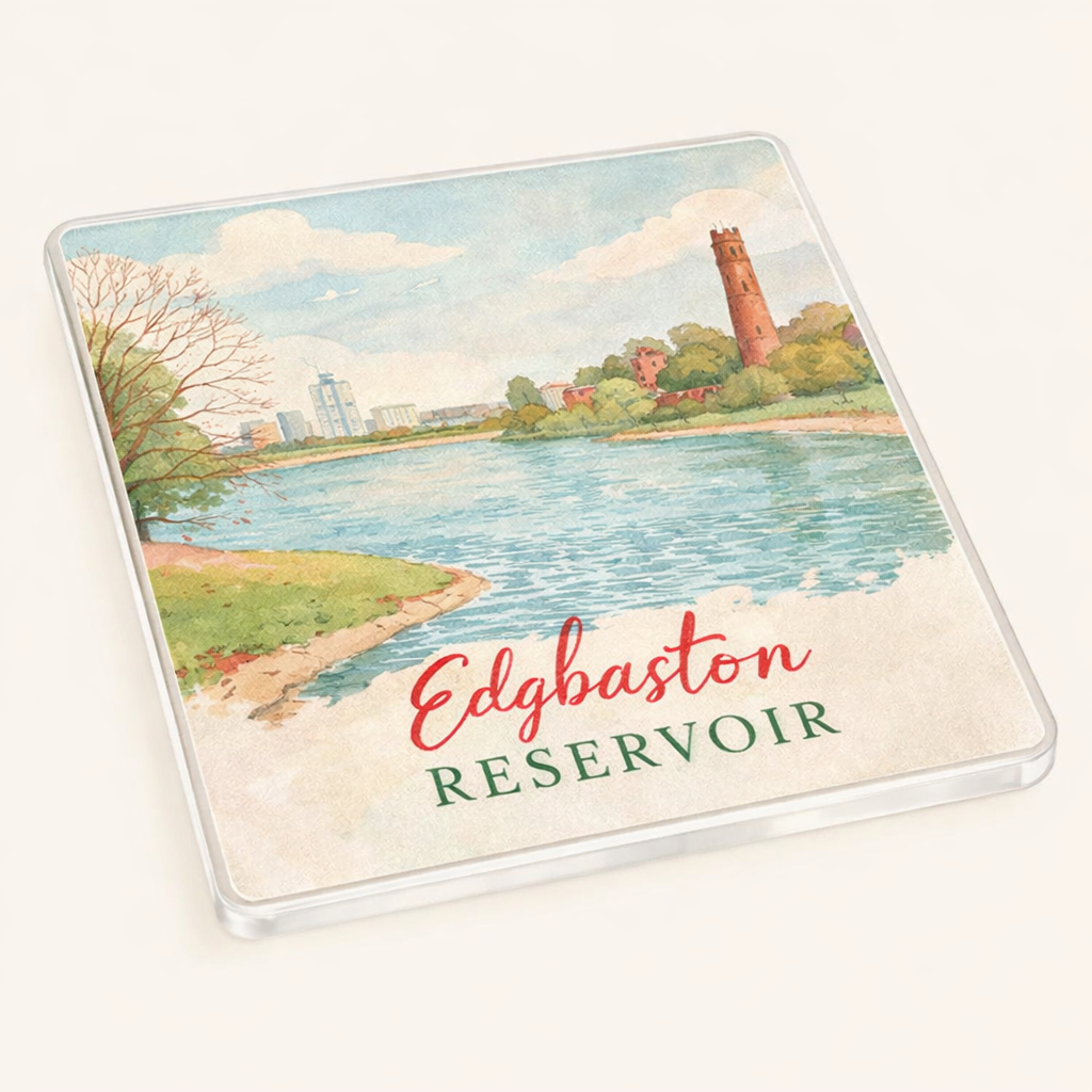 Edgbaston - Coaster - Soft Watercolours - Edgbaston Reservoir