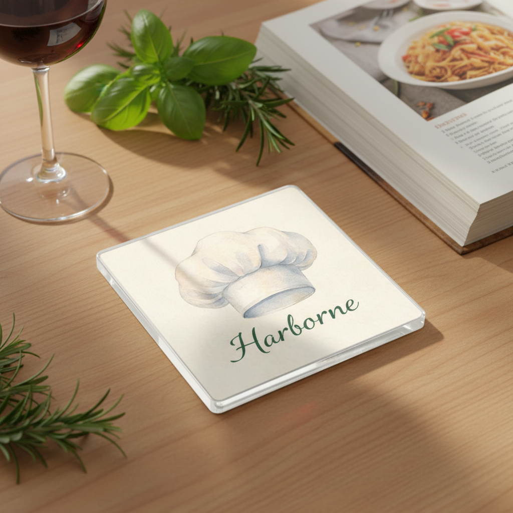 Harborne - Coaster - Soft Watercolours - Chef's Hat