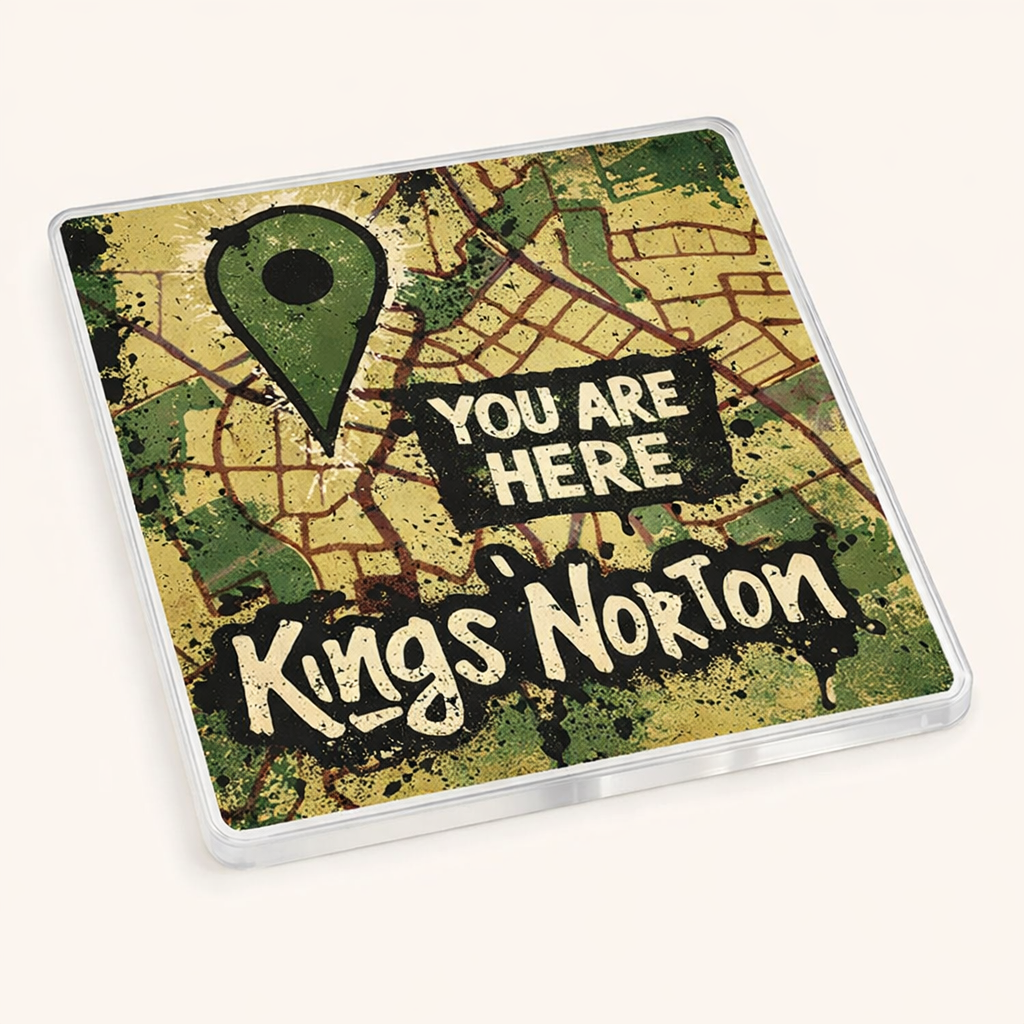 Kings Norton - Coaster - Urban Street Art - Location Pin