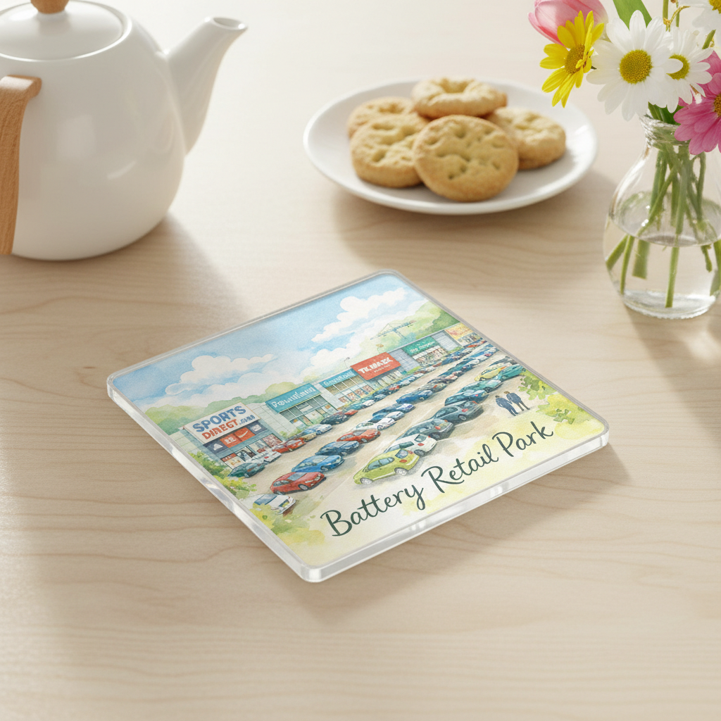 Selly Oak - Coaster - Soft Watercolours - Battery Retail Park
