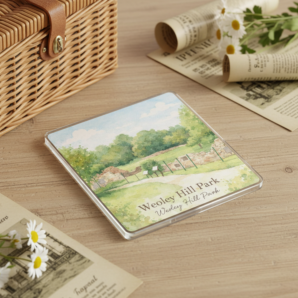 Weoley Castle - Coaster - Soft Watercolours - Weoley Hill Park