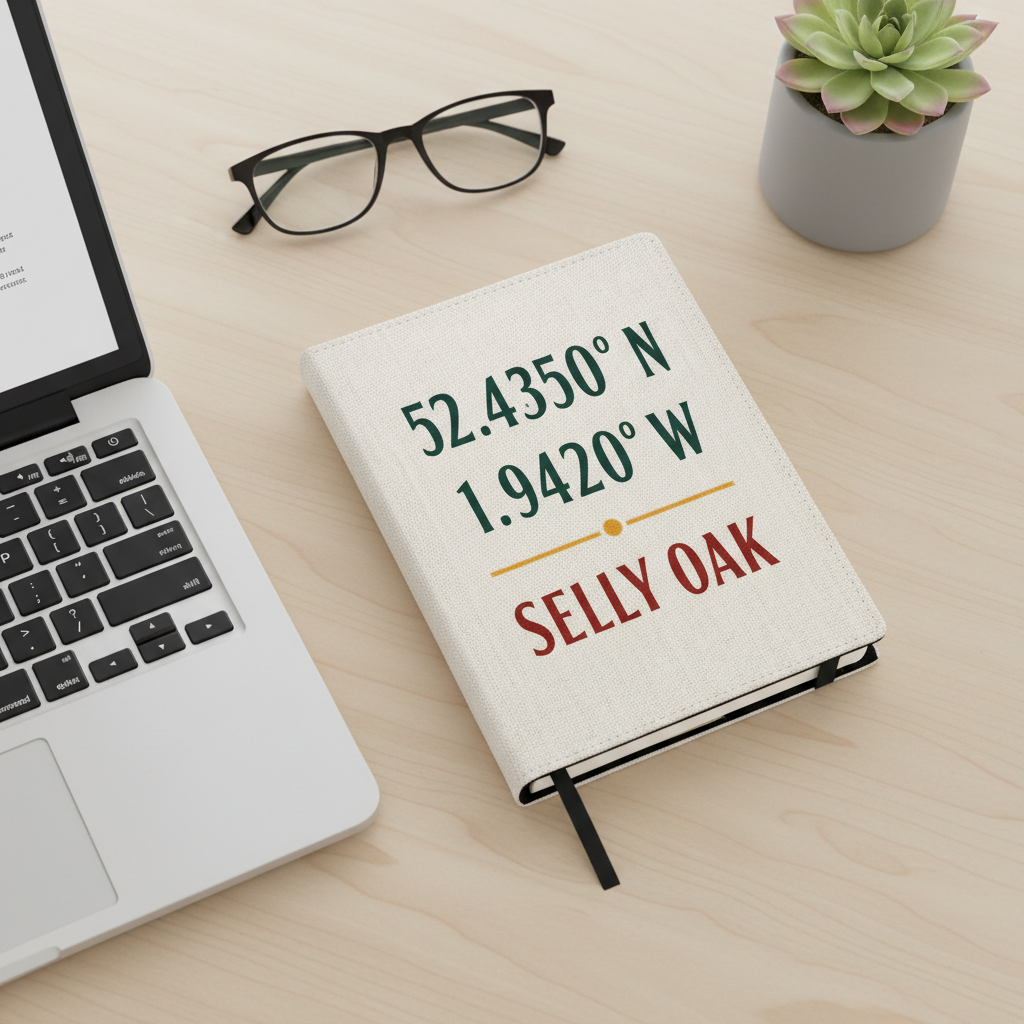 Selly Oak - Notepad - Minimalist Coordinates Design