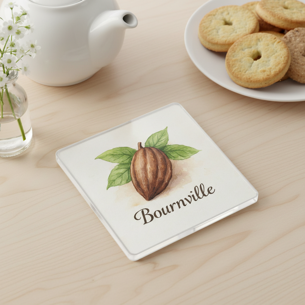 Bournville - Coaster - Soft Watercolours - Cocoa Bean