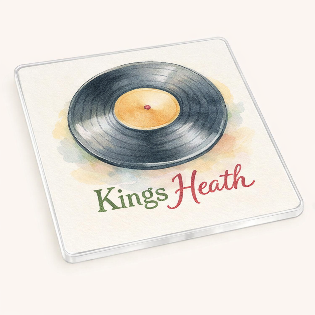 Kings Heath - Coaster - Soft Watercolours - Vinyl Record