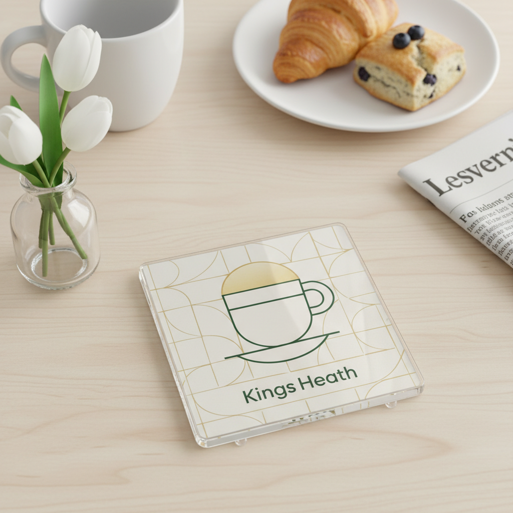 Kings Heath - Coaster - Geometric Lines - Coffee Cup