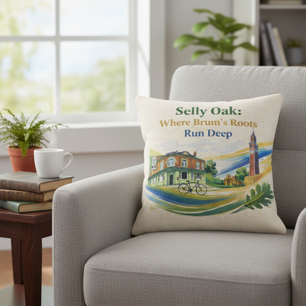 Selly Oak - Cushion - Vibrant Civic Blend Design