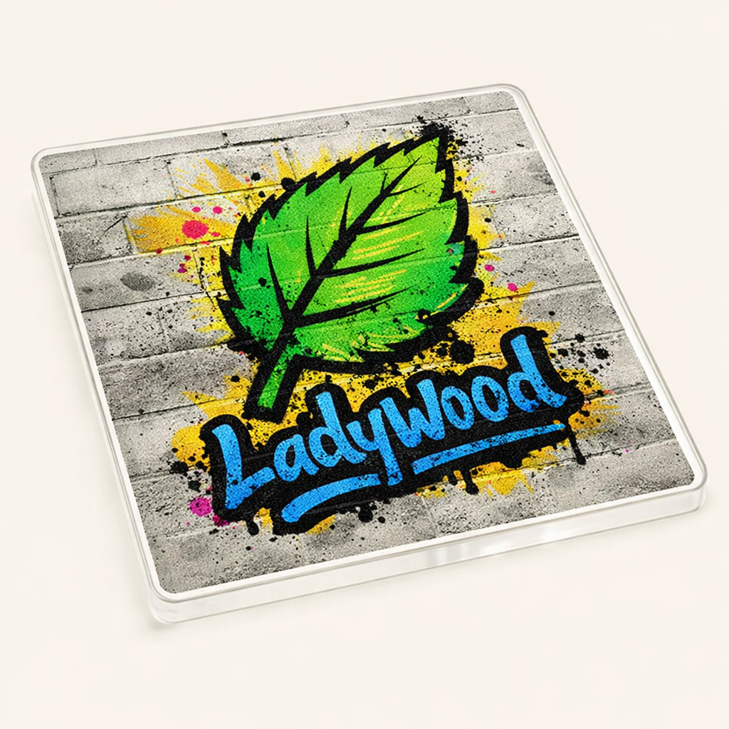 Ladywood - Coaster - Urban Street Art - Leaf