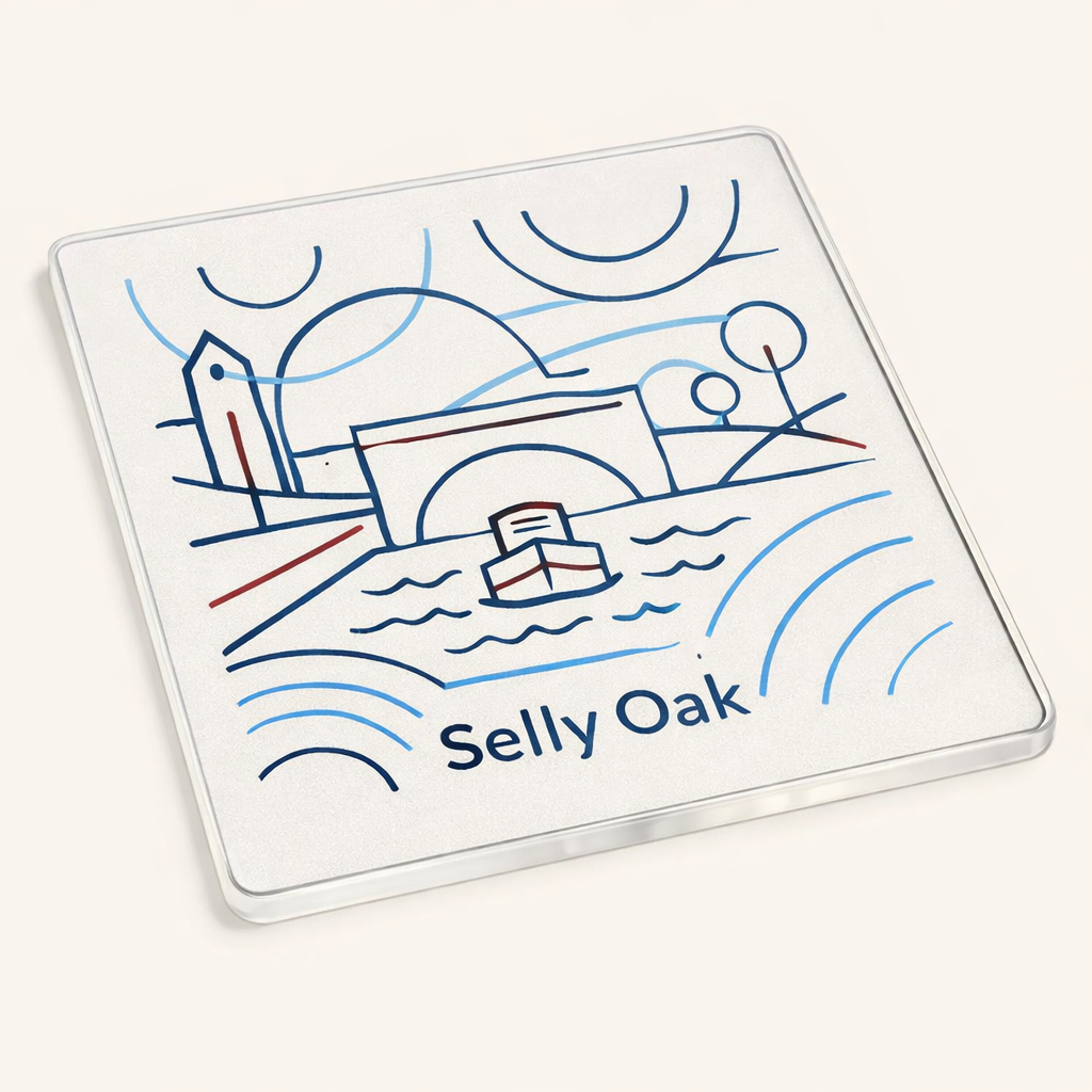 Selly Oak - Coaster - Geometric Lines - Canal