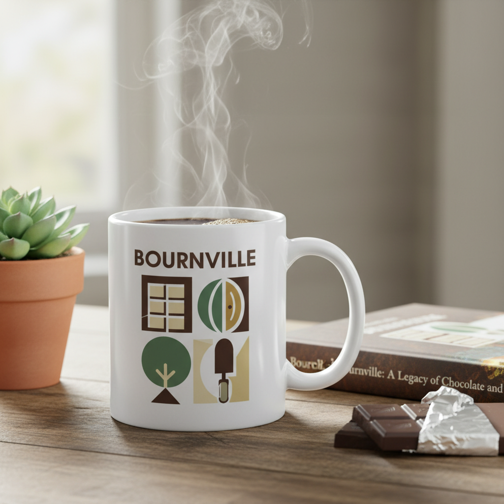 Bournville - Mug - Geometric Grid Design