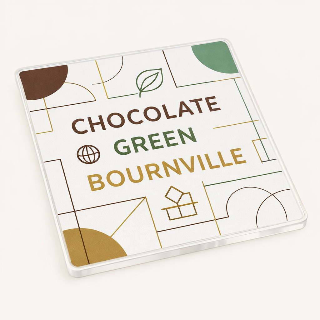 Bournville - Coaster - Geometric Lines - Word Stack