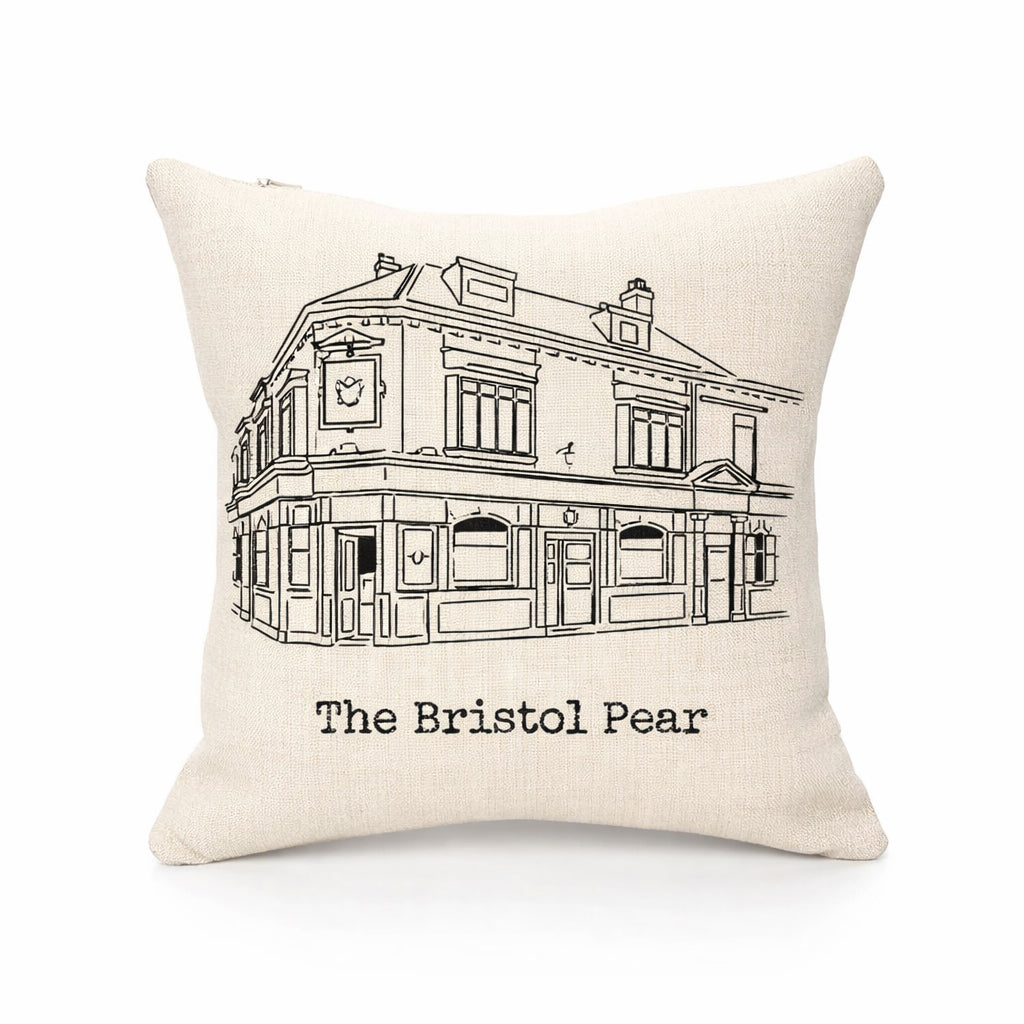 Selly Oak - Cushion - Minimal Lines Design - The Bristol Pear