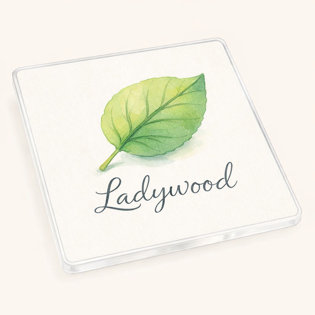 Ladywood - Coaster - Soft Watercolours - Leaf