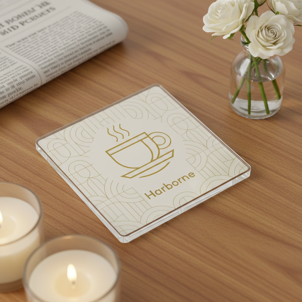 Harborne - Coaster - Geometric Lines - Coffee Cup