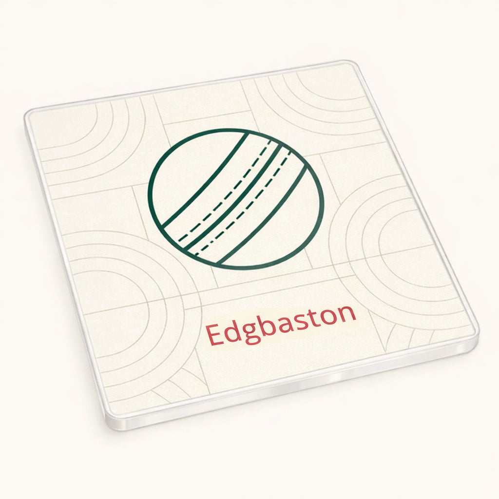 Edgbaston - Coaster - Geometric Lines - Cricket Ball