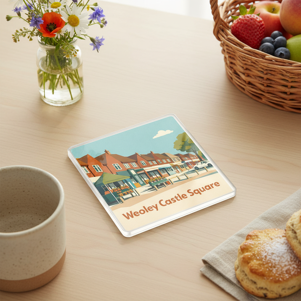 Weoley Castle - Coaster - Mid-Century Retro - Weoley Castle Square