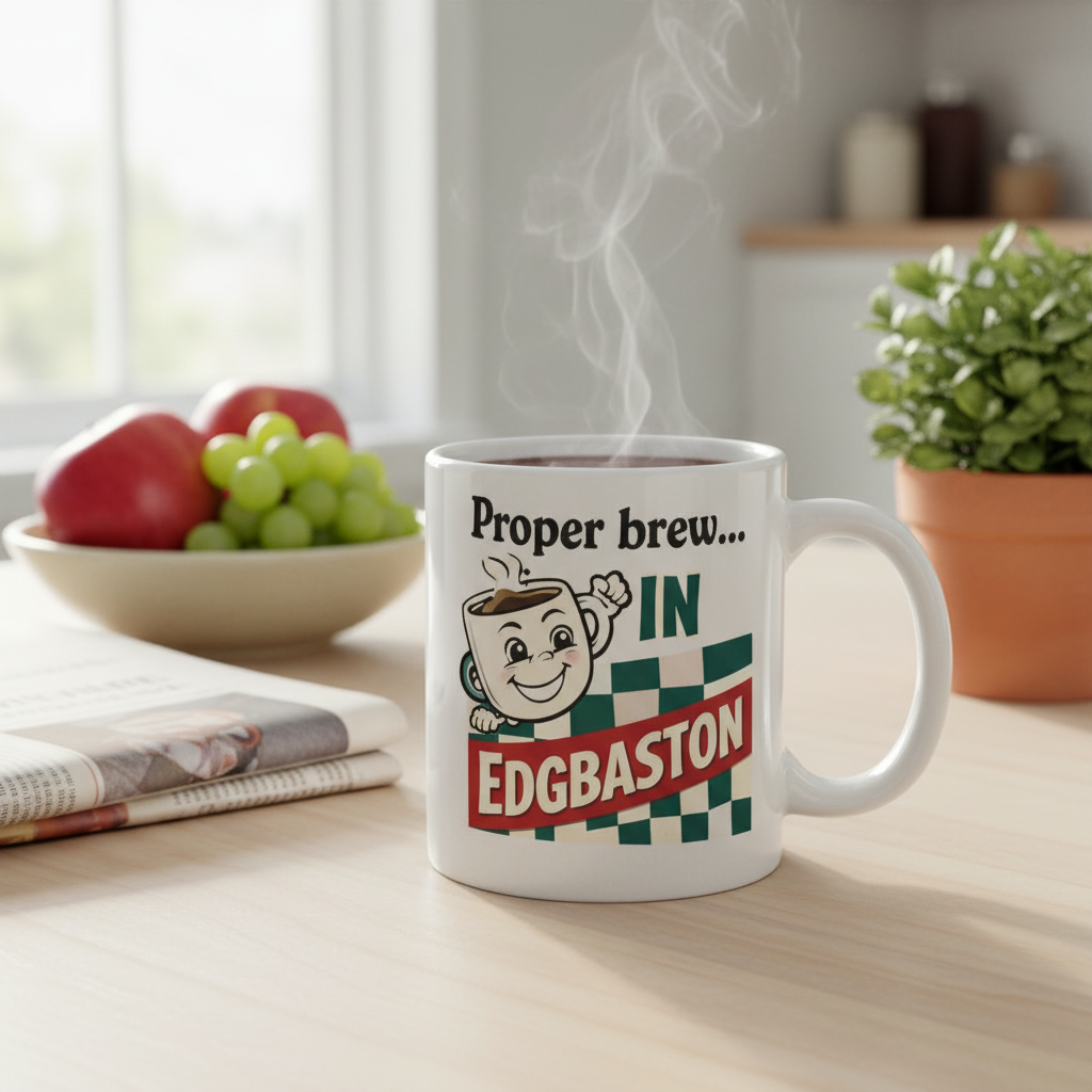 Edgbaston - Mug - Retro Cartoon Design