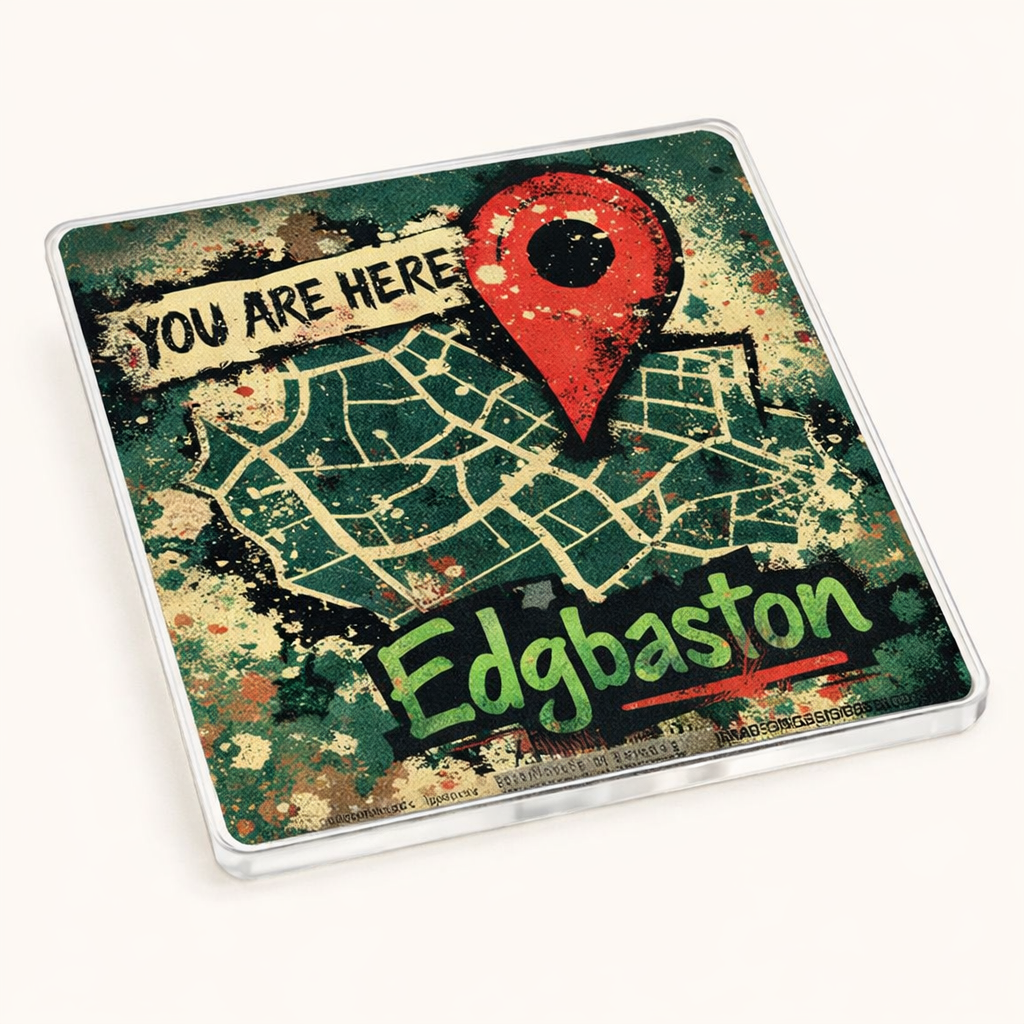 Edgbaston - Coaster - Urban Street Art - Location Pin