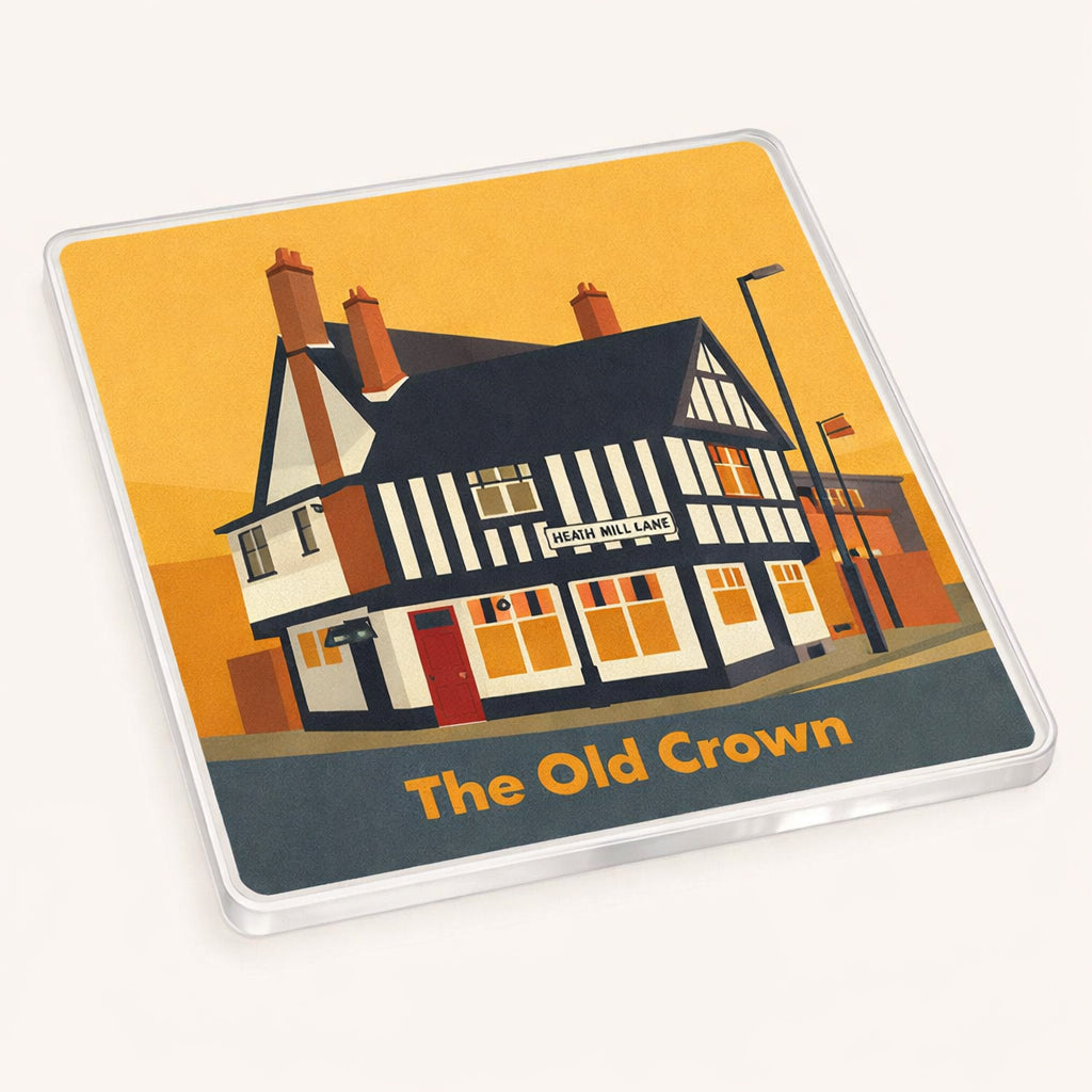 Digbeth - Coaster - Mid-Century Retro - The Old Crown Pub