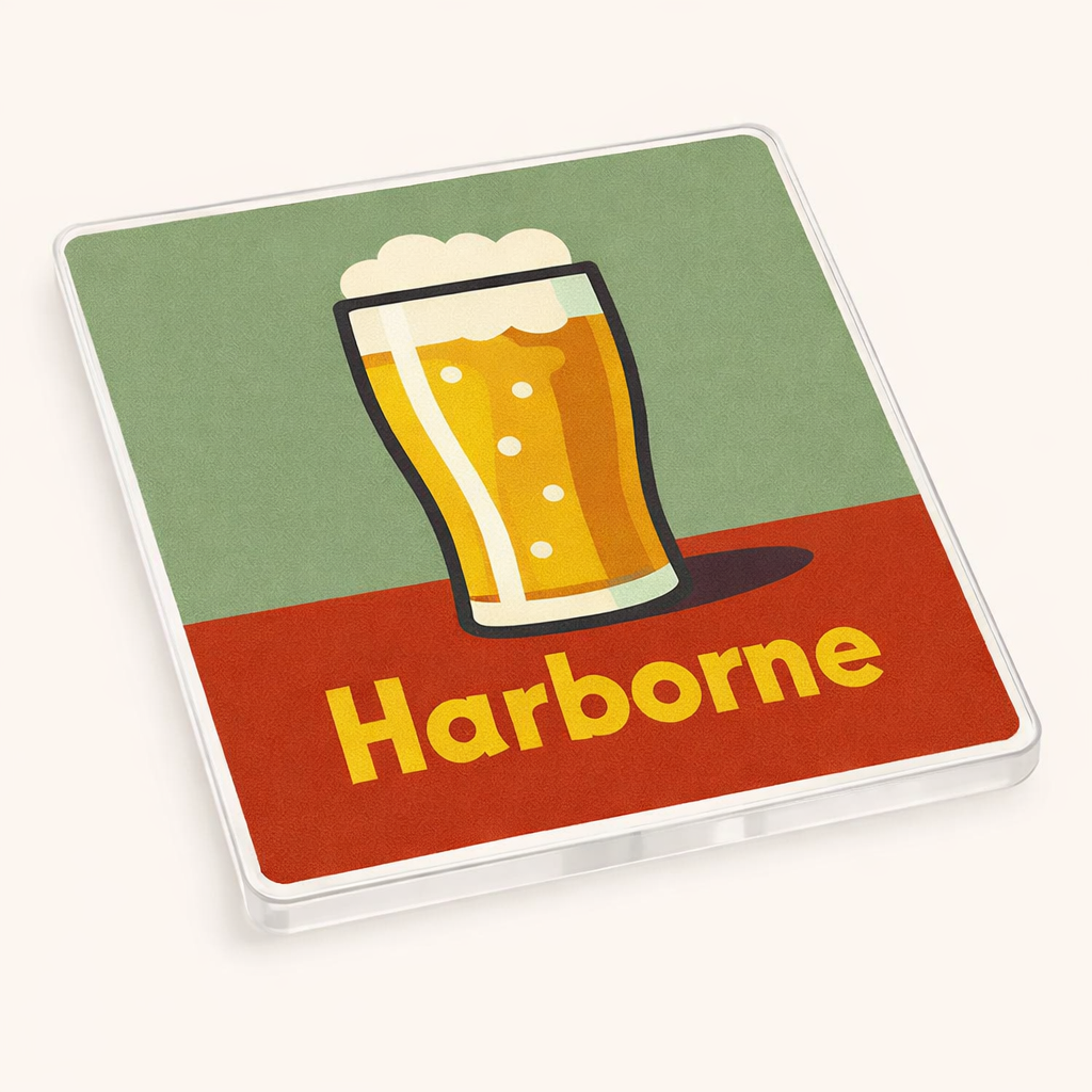Harborne - Coaster - Mid-Century Retro - Beer Glass