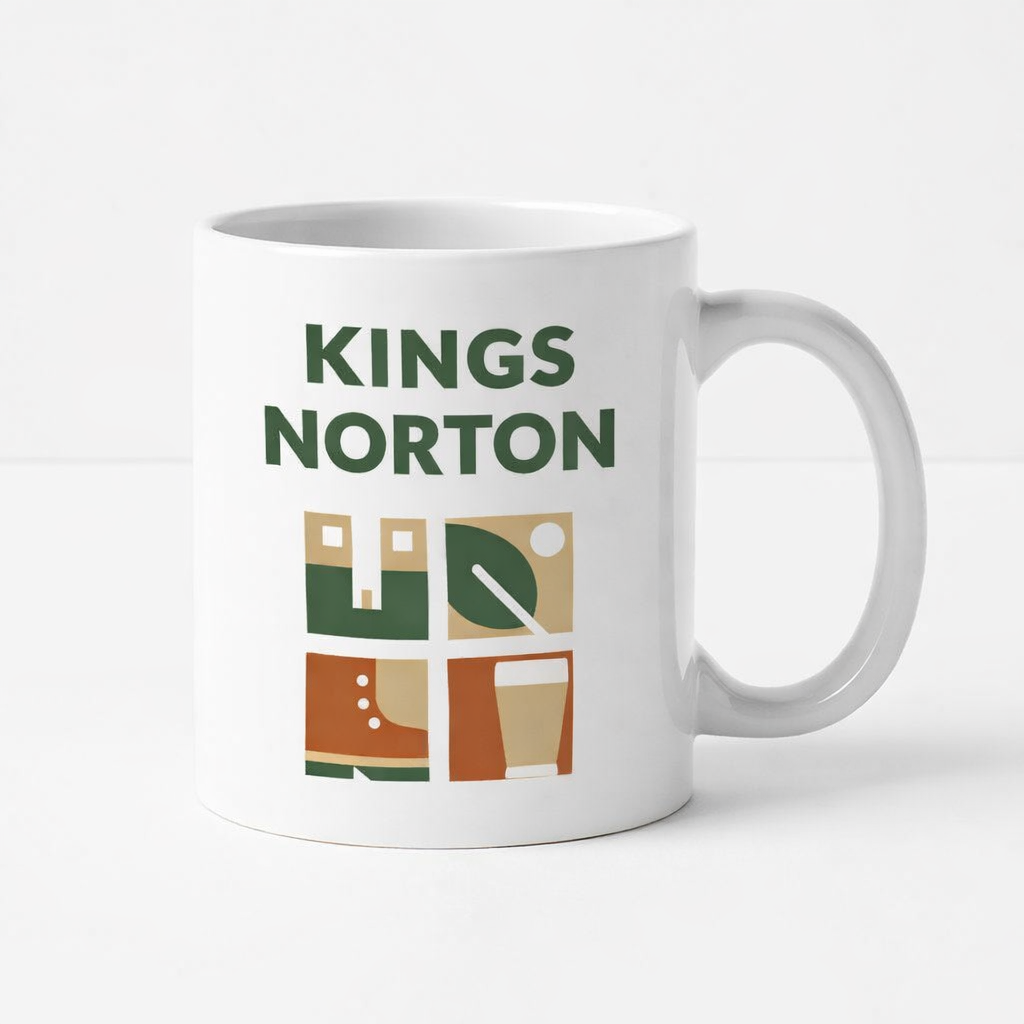 Kings Norton - Mug - Geometric Grid Design