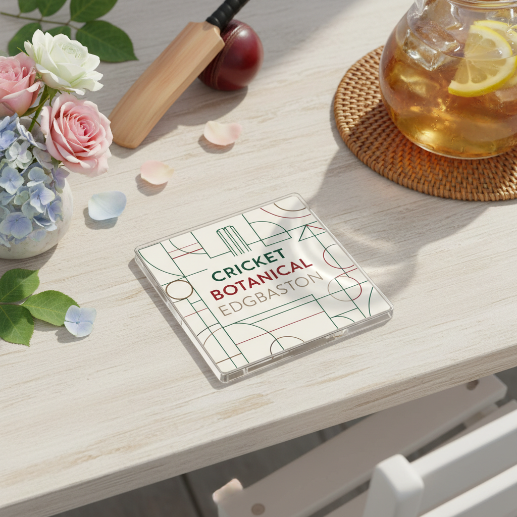 Edgbaston - Coaster - Geometric Lines - Word Stack