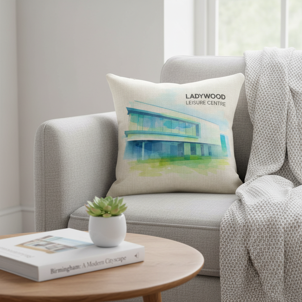 Ladywood - Cushion - Vibrant Geometry Design - Ladywood Leisure Centre