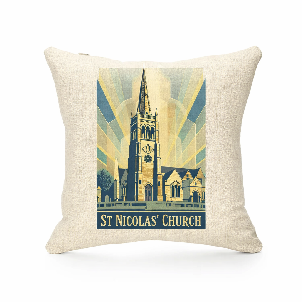 Kings Norton - Cushion - Vintage Vibes Design - St Nicolas Church