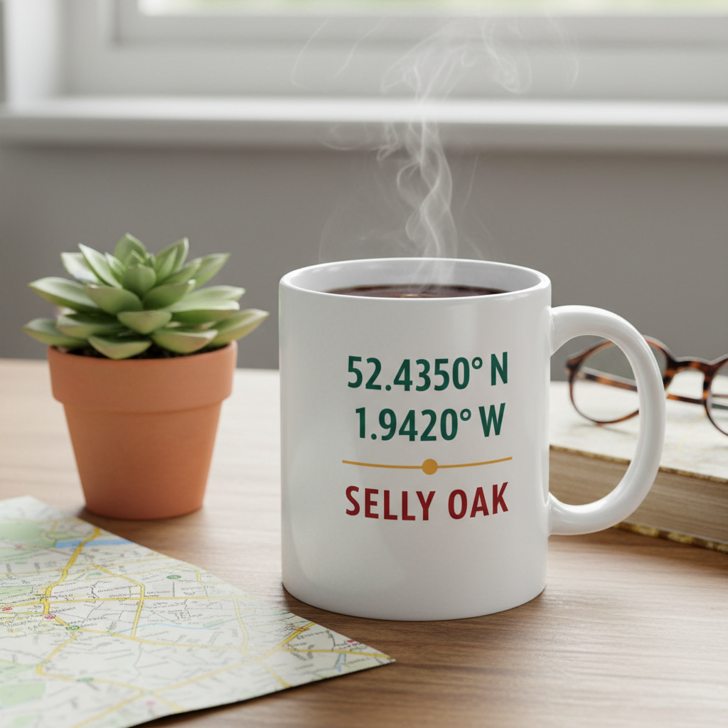 Selly Oak - Mug - Minimalist Coordinates Design