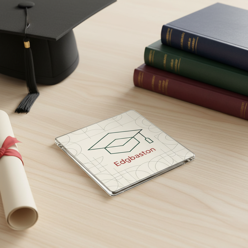Edgbaston - Coaster - Geometric Lines - Graduation Cap