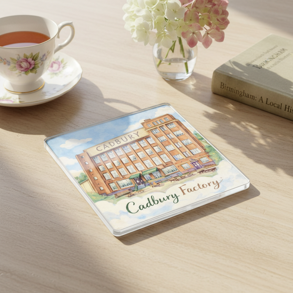 Bournville - Coaster - Soft Watercolours - Cadbury Factory