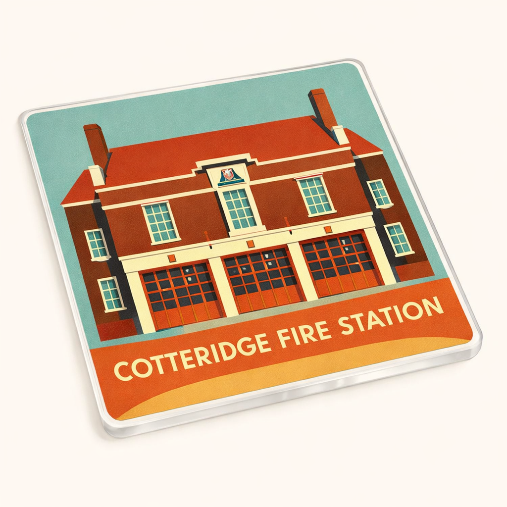 Cotteridge - Coaster - Mid-Century Retro - Cotteridge Fire Station