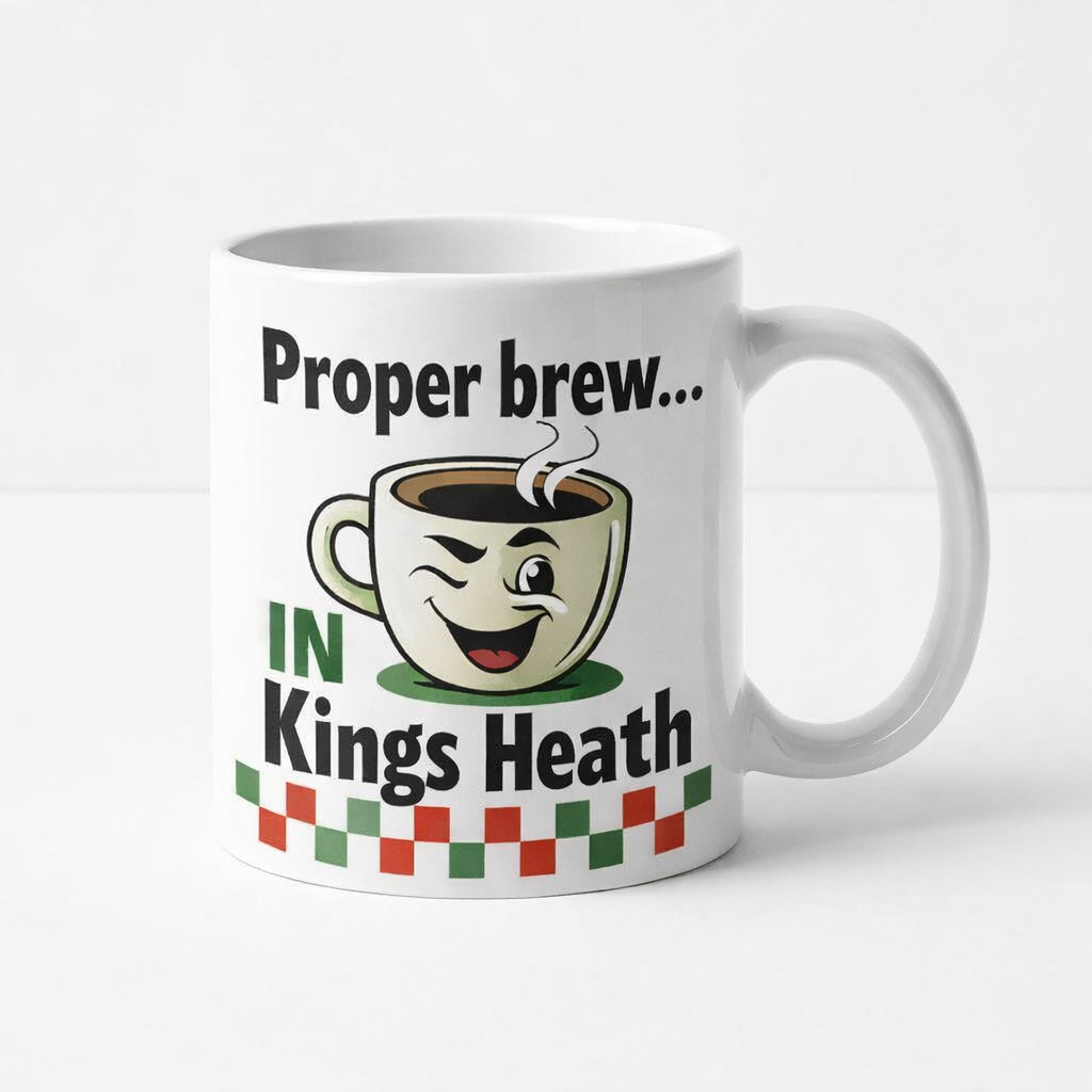 Kings Heath - Mug - Retro Cartoon Design