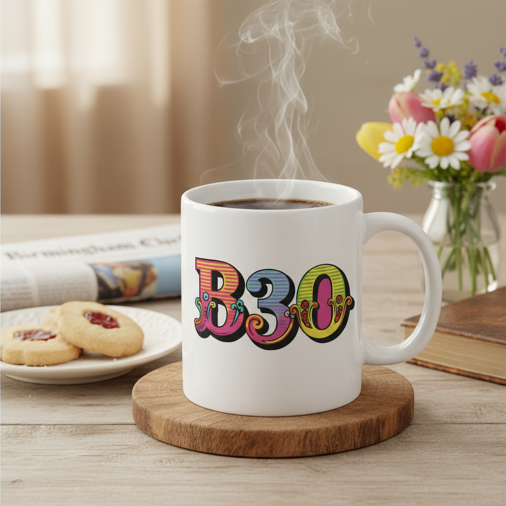Cotteridge - Mug - Colour Burst Postcode Design