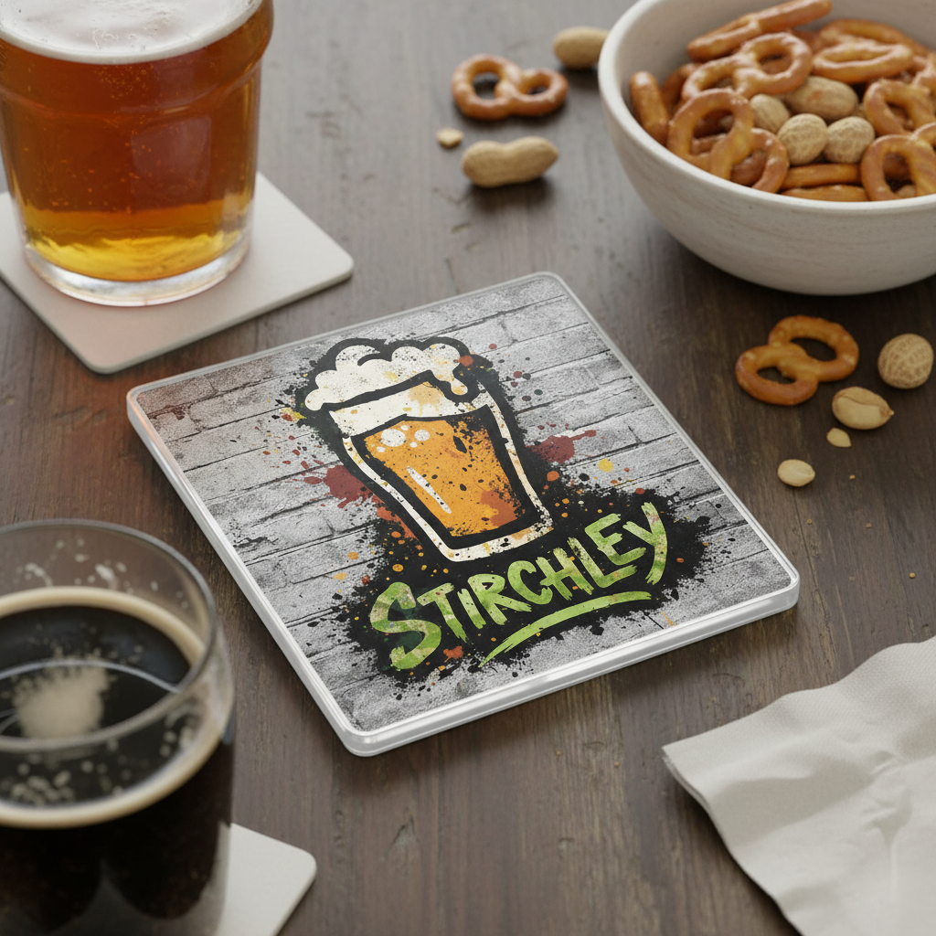 Stirchley - Coaster - Urban Street Art - Beer Glass