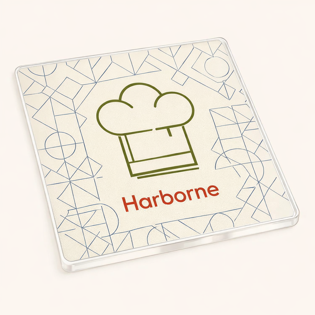 Harborne - Coaster - Geometric Lines - Chef's Hat