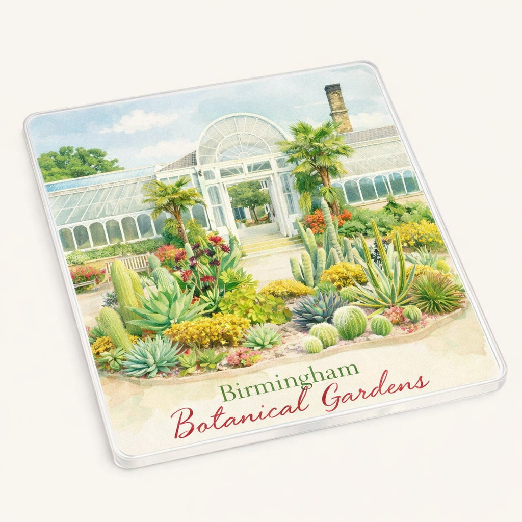 Edgbaston - Coaster - Soft Watercolours - Birmingham Botanical Gardens