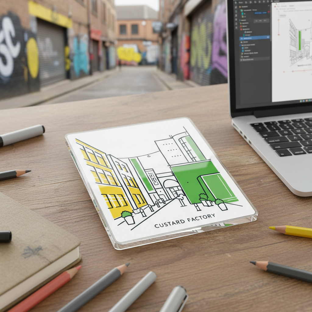 Digbeth - Coaster - Geometric Lines - Custard Factory
