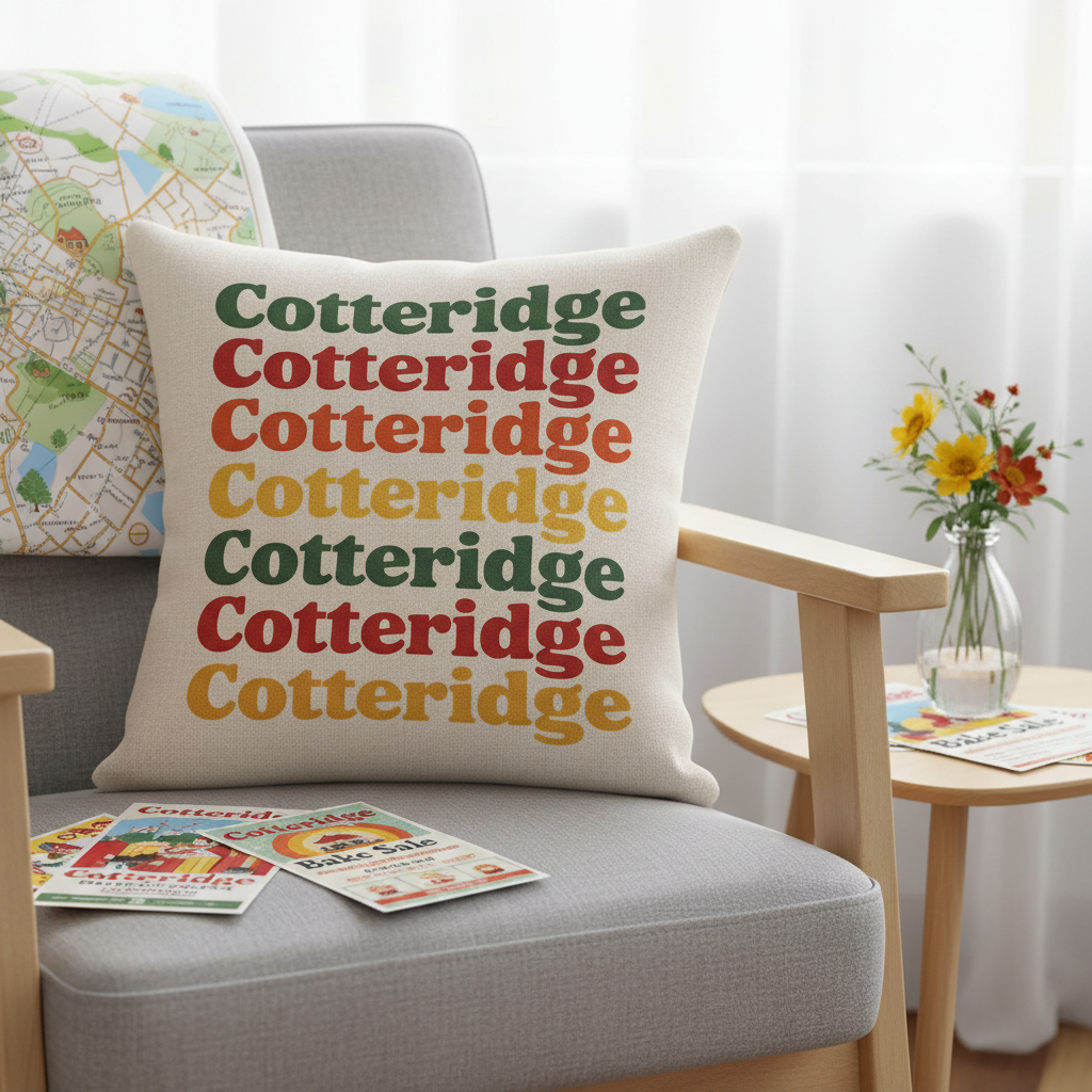 Cotteridge - Cushion - Retro Typography Design