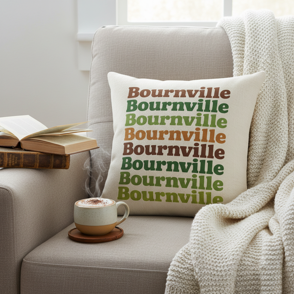 Bournville - Cushion - Retro Typography Design