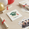 Edgbaston - Coaster - Soft Watercolours - Graduation Cap