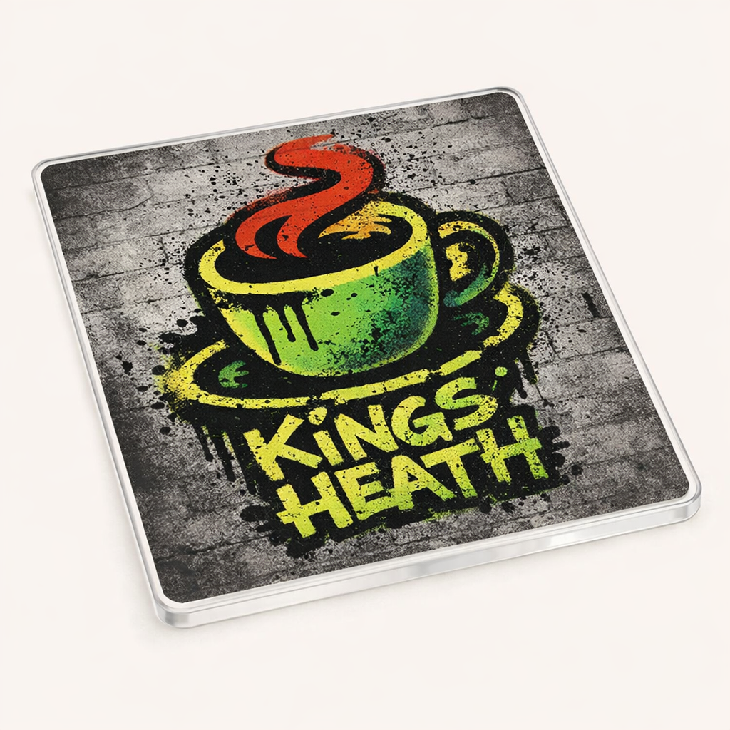 Kings Heath - Coaster - Urban Street Art - Coffee Cup