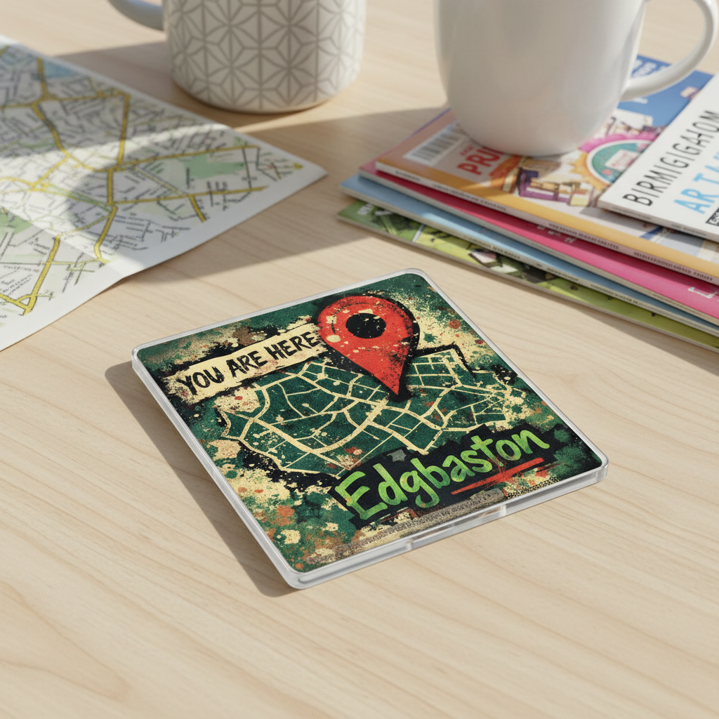 Edgbaston - Coaster - Urban Street Art - Location Pin