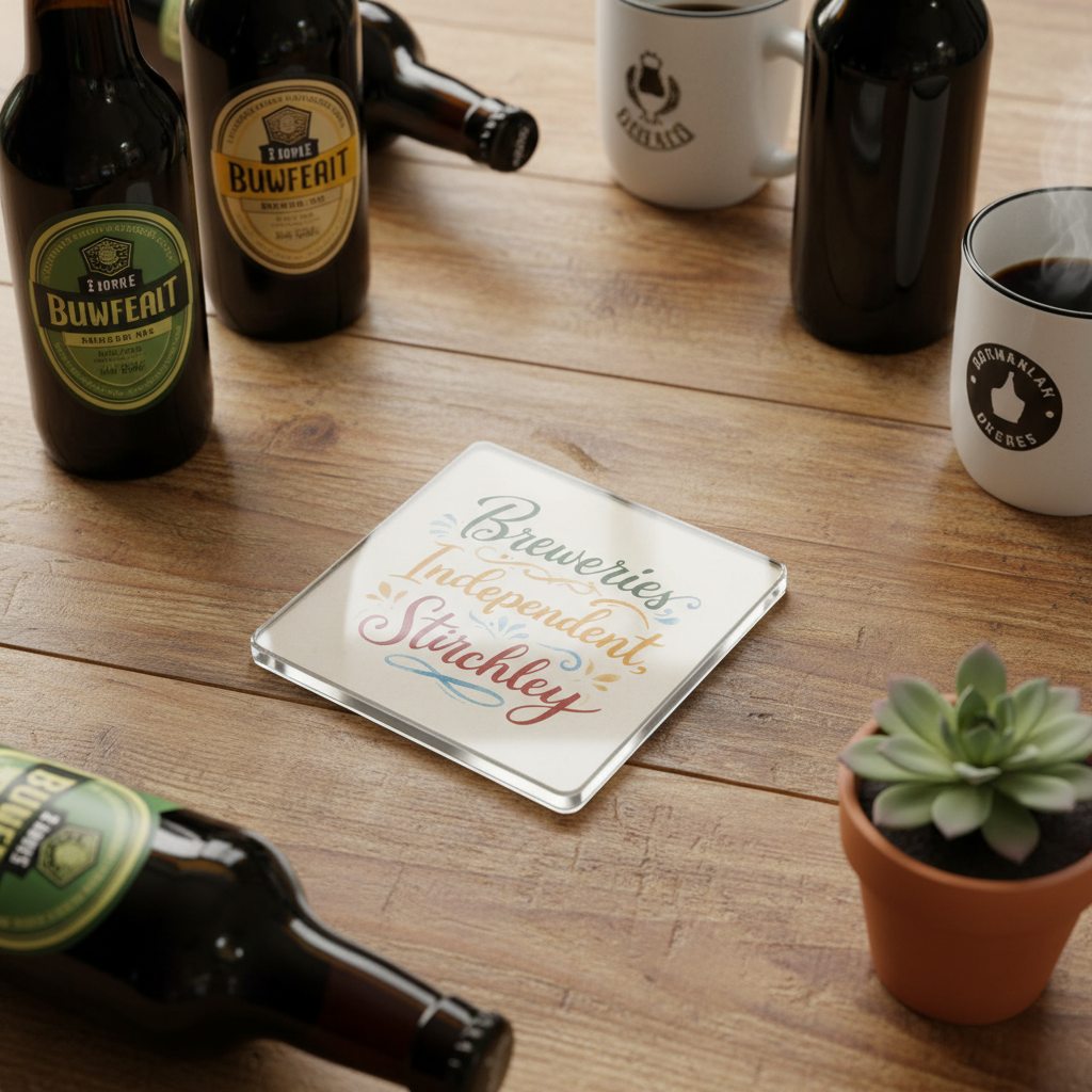 Stirchley - Coaster - Soft Watercolours - Word Stack